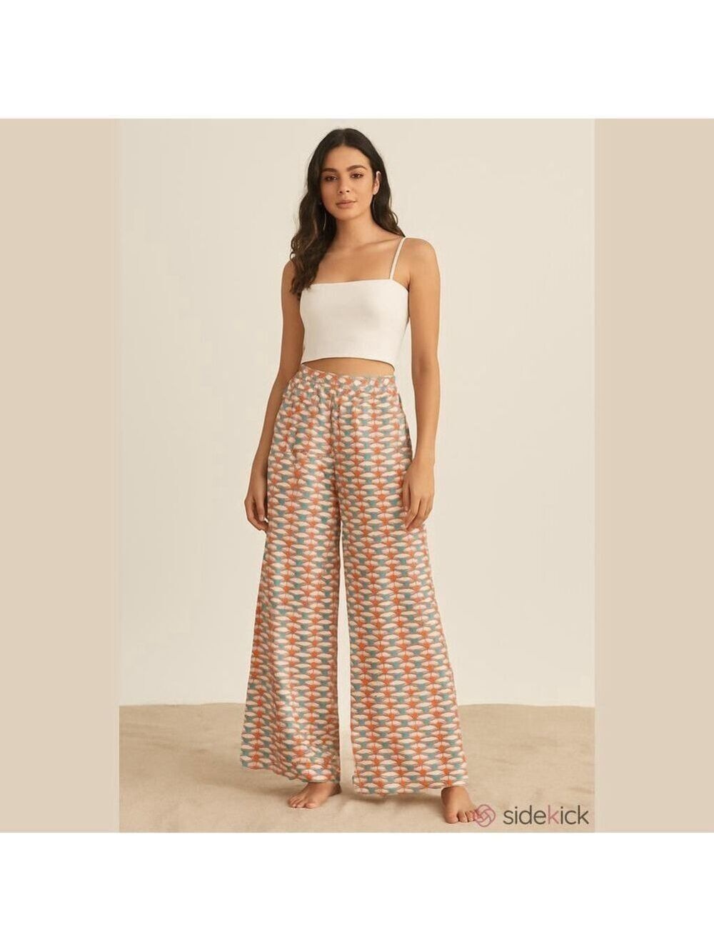 Jimmy Choo Laren Beach Pants S 100% Cotton NWT